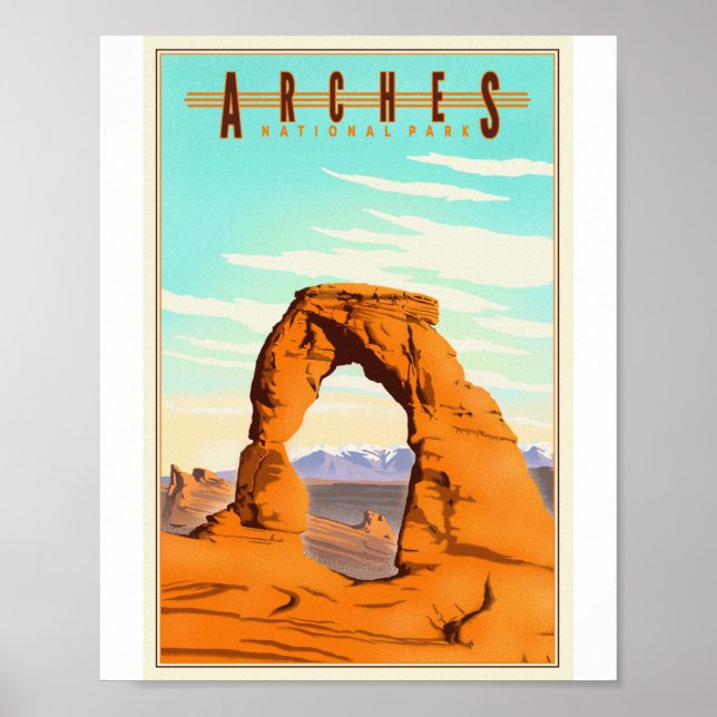 Arches Parc National Litho Poster (Devant)