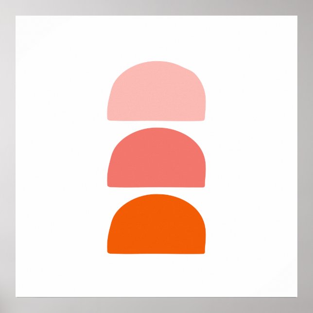 Arches Pink Coral Orange Poster (Front)