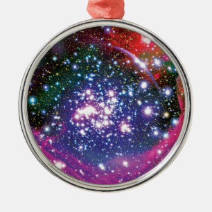 Arches Star Cluster Colourful Artist Impression Metal Ornament