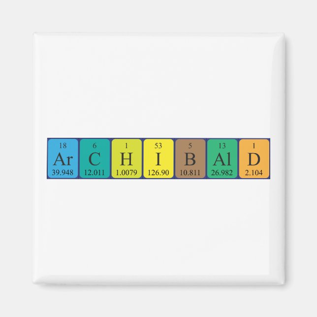 Archibald periodic table name magnet (Front)