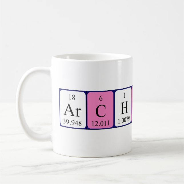 Archibald periodic table name mug (Left)