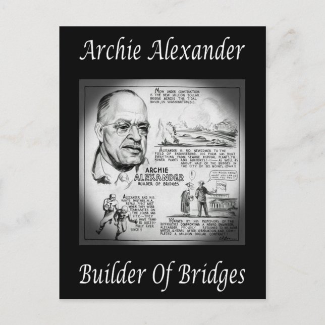 Archie Alexander ~ Mathematician/Engineer ~Builder Postcard (Front)