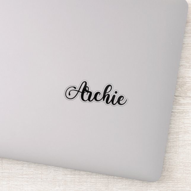 Archie Name - Handwritten Calligraphy (Detail)