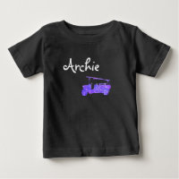 Archie Name With Blue Sparkle Fire Truck,