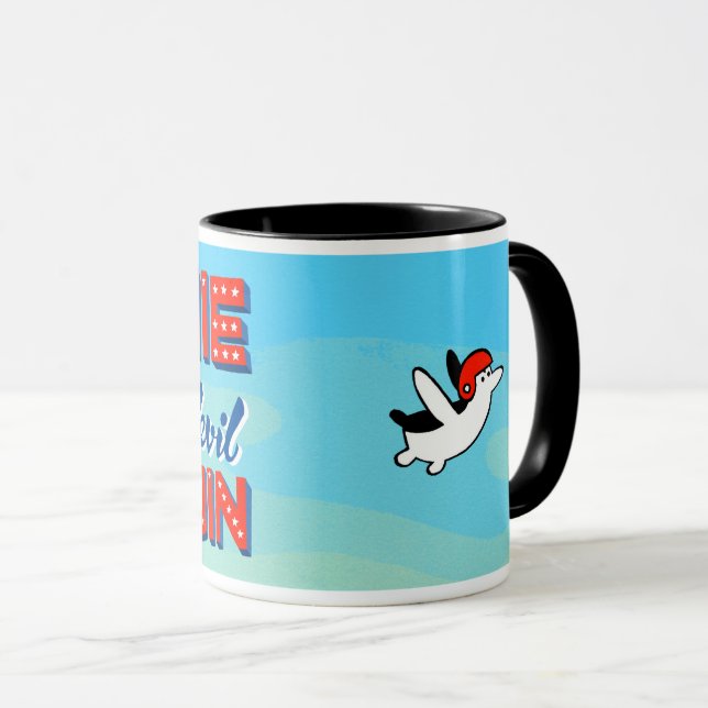 Archie the Daredevil Penguin Mug (Front Right)