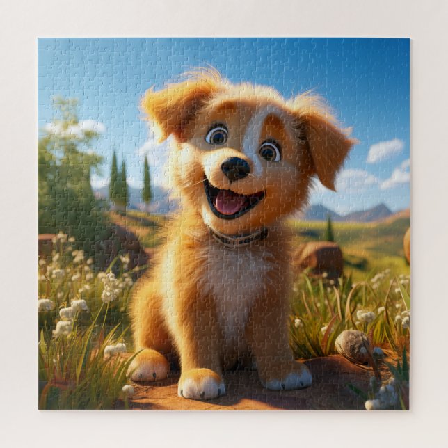 Archie - Yellow Lab Retriever Puppy Jigsaw Puzzle (Vertical)