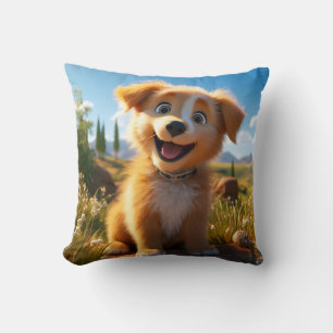 Archie - Yellow Lab Retriever Puppy Throw Pillow