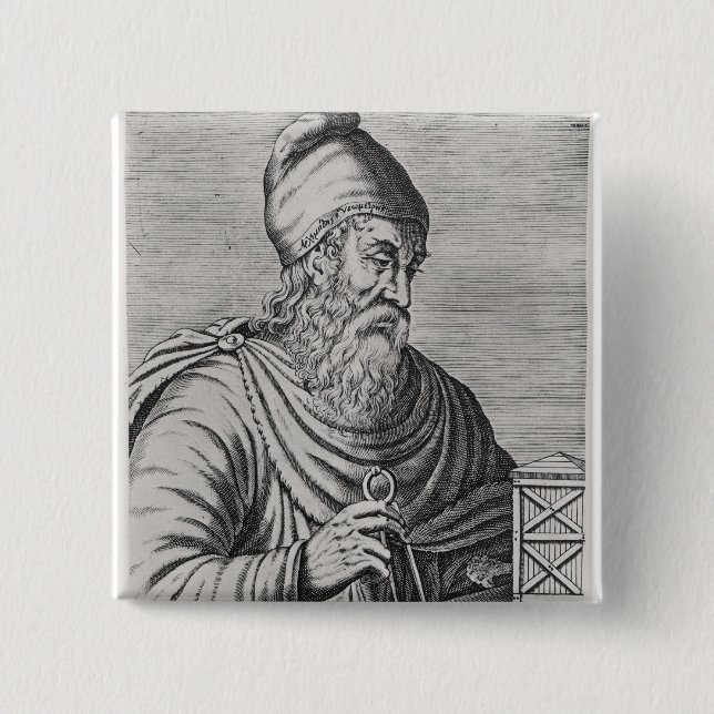 Archimedes 2 Inch Square Button (Front)