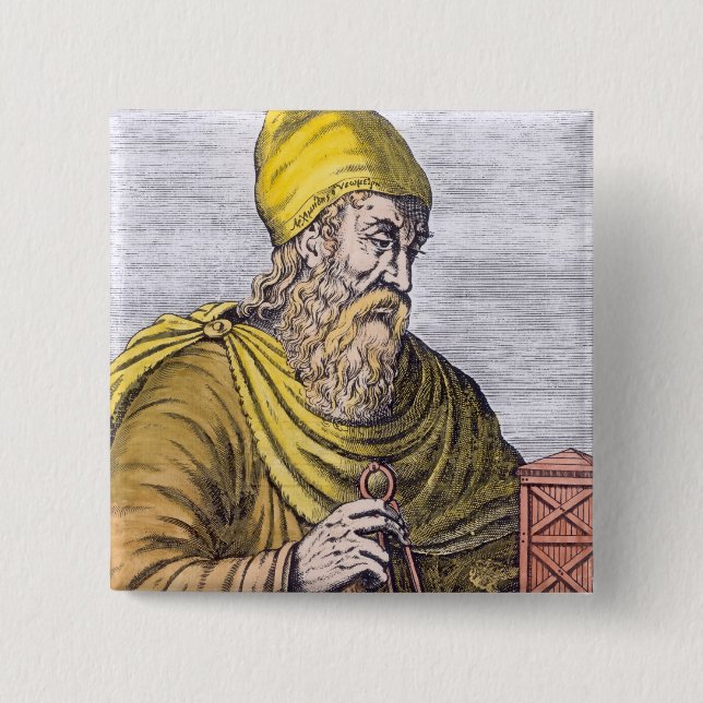 Archimedes 2 Inch Square Button (Front)