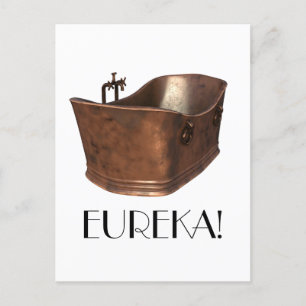 Archimedes Bathtub Postcard