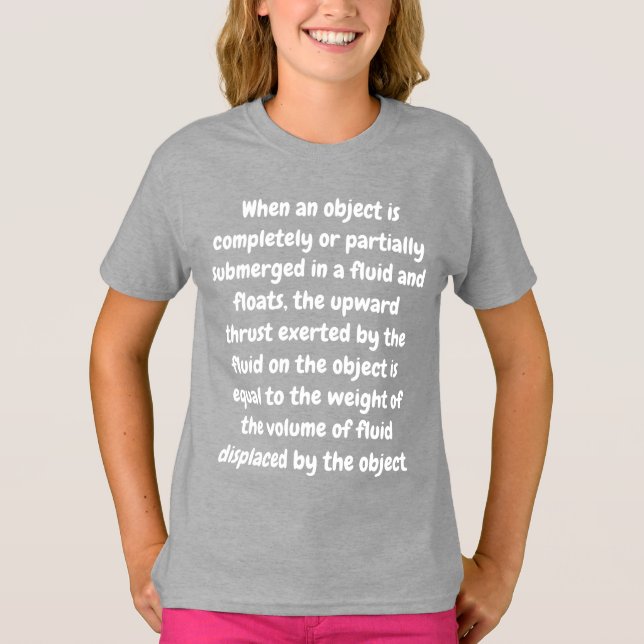 Archimedes Principle T-Shirt (Front)