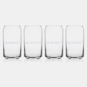 ARCHITECT 16 oz Drink Glasses Set (4) / Navy