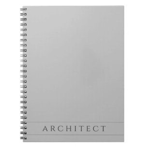 ARCHITECT 6.5x8.75 Grey Spiral Notebook