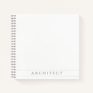 ARCHITECT 8.5" Square Spiral Notebook / Grey