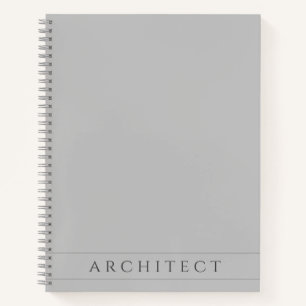 ARCHITECT 8.5x11 Grey Spiral Notebook