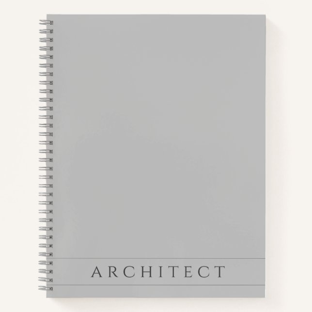 ARCHITECT 8.5x11 Grey Spiral Notebook (Front)