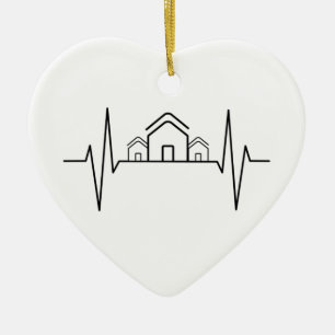 Architect - Architect Heartbeat Houses Ceramic Ornament