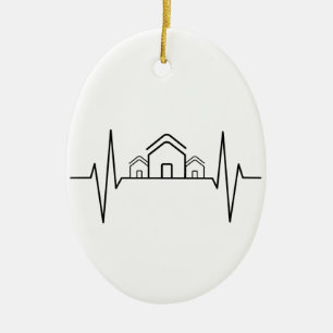 Architect - Architect Heartbeat Houses  Ceramic Ornament