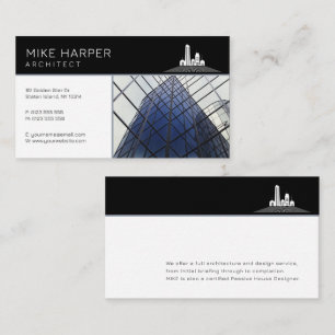 Architect   Architecture Designs Black White Business Card
