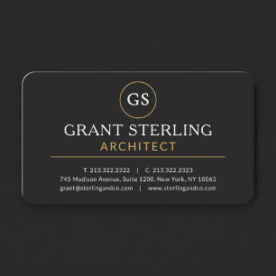 Architect Black Gold Professional Business Card