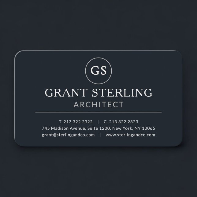 Architect Black Professional Business Card (Creator Uploaded)