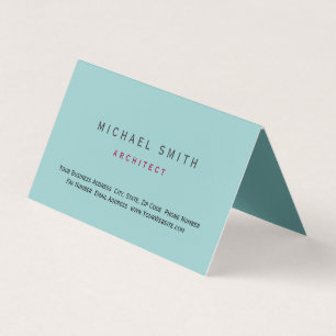 Architect Blue Modern Simple Minimal Carte de visi