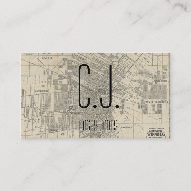 architect blueprint business card (Front)