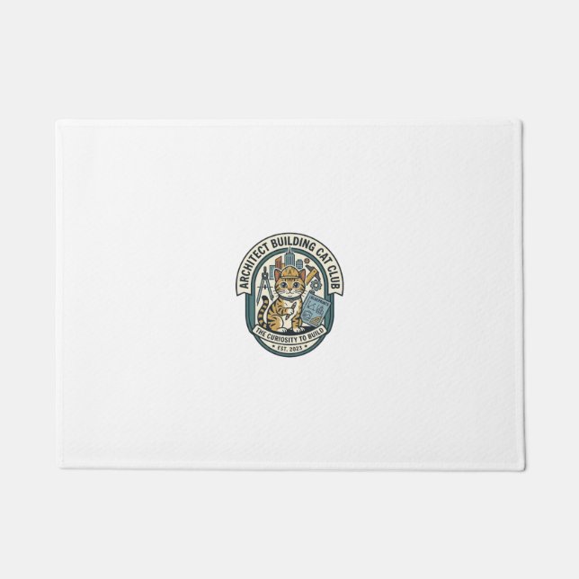 Architect Building Cat Cat Graphic Tee Art - Archi Doormat (Front)
