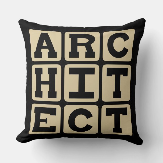 Architect, Building Designer Throw Pillow (Front)