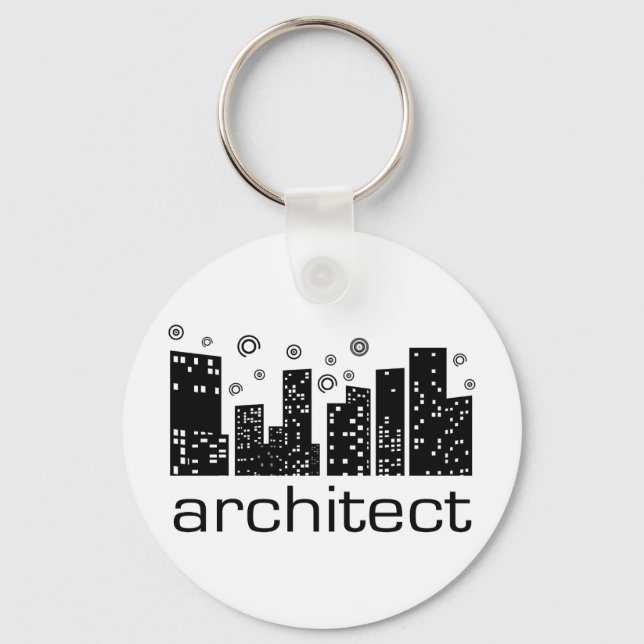 Architect Buildings Cool design! Keychain (Front)