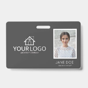 Architect Business Personalized Photo Employee Badge