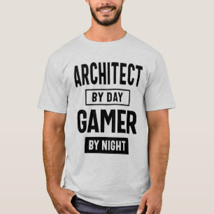 Architect by Day Gamer by Night Profession T-Shirt