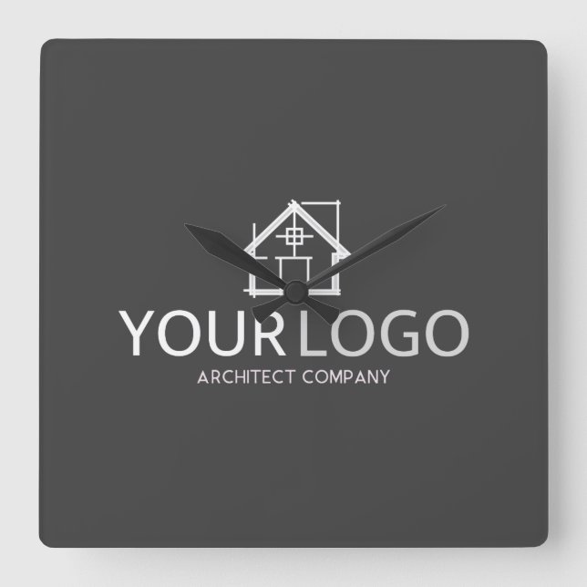 Architect Company Startup Business Brand Logo  Square Wall Clock (Front)