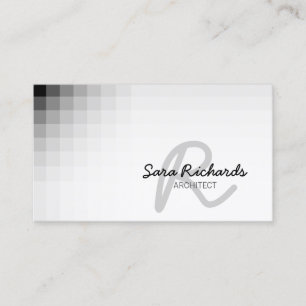 Architect Construction Skills Cursive Monogram Business Card
