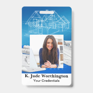 Architect Contractor Lanyard Badge - See Back