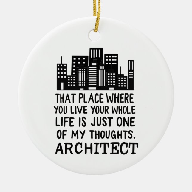Architect Definition Ceramic Ornament (Front)