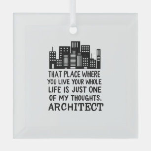 Architect Definition Glass Ornament