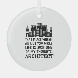 Architect Definition Glass Ornament