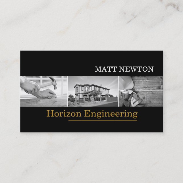 Architect Engineering ContractorConstruction Business Card (Front)