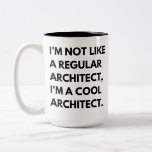 Architect Funny Saying Two-Tone Coffee Mug