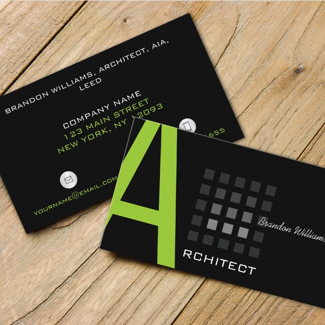 Architect Geometric Grid Business Card (Creator Uploaded)