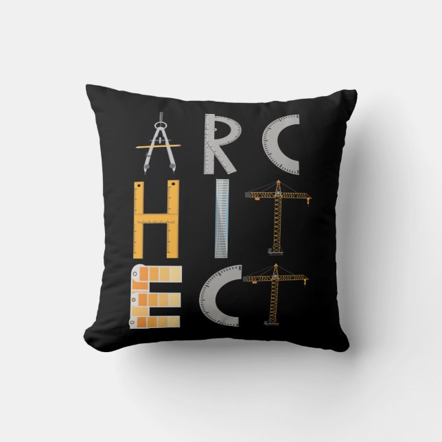 Architect Gifts Architecture Students Throw Pillow (Front)