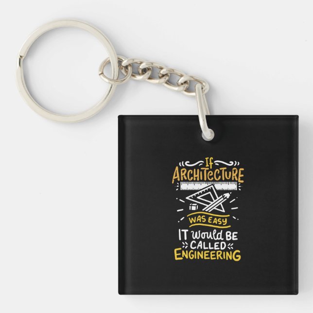 Architect Gifts Keychain (Front)
