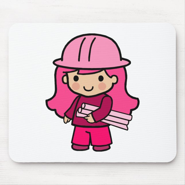 Architect Girl Mouse Pad (Front)