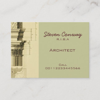 Architect ~ Gothic Architecture Design Business Card