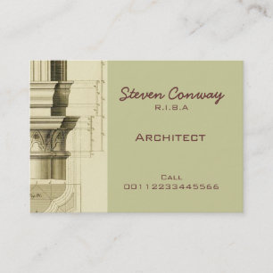 Architect ~ Gothic Architecture Design Business Card