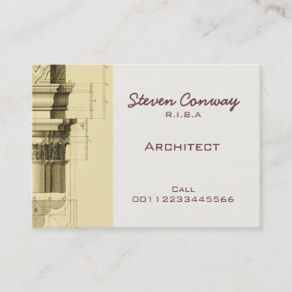 Architect ~ Gothic Architecture Design Business Card