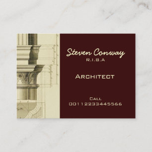Architect ~ Gothic Architecture Design Business Card