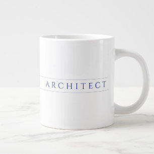 ARCHITECT Grand Mug Blanc / Bleu Nuit