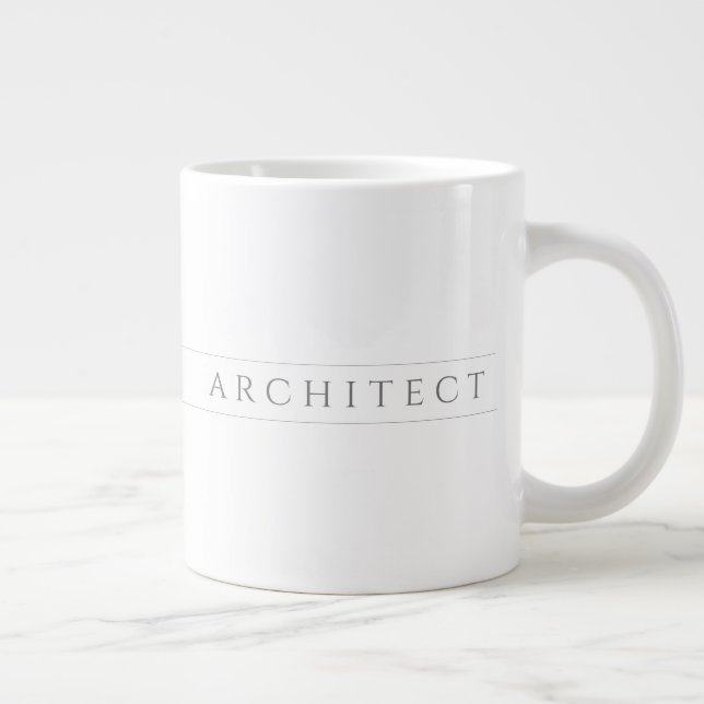ARCHITECT Grand Mug Blanc / Gris (Droite)